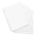 3 Ring Binder Dividers, 1/5 Cut Tabs, White, 100 Pack Binder Dividers Blue Summit Supplies