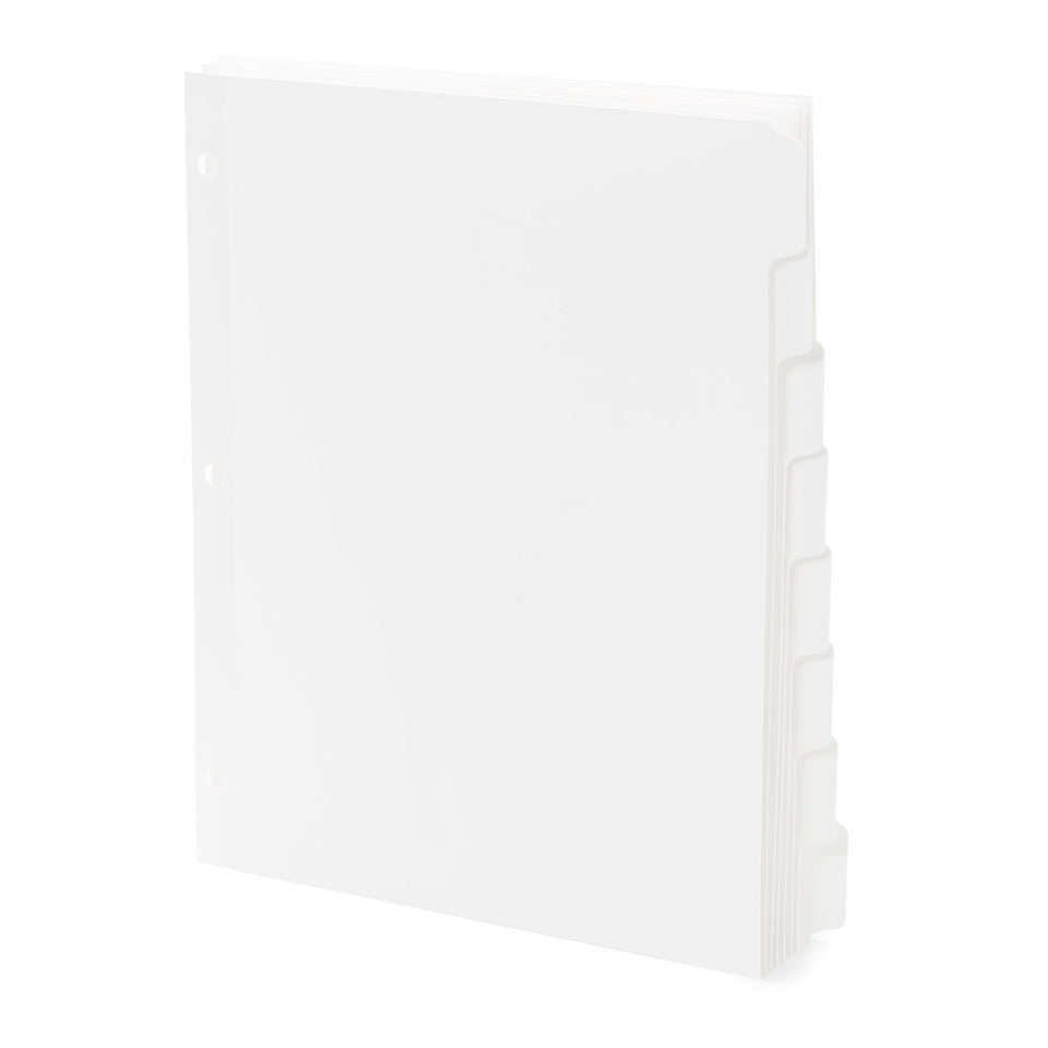 3 Ring Binder Dividers, 1/8 Cut Tabs, White, 96 Pack Binder Dividers Blue Summit Supplies