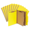 Classification Folders with 2 Dividers, Letter Size, Yellow, 10 Count Folders Blue Summit Supplies