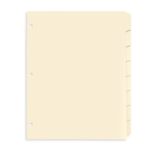 3 Ring Binder Dividers, 1/8 Cut Tabs, Manila, 96 Pack Binder Dividers Blue Summit Supplies