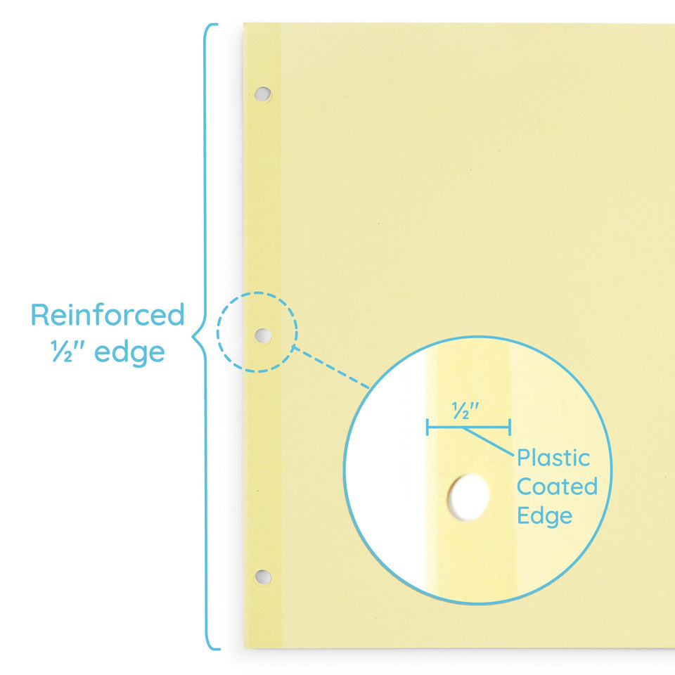 Tabbed Binder Dividers, 1/5 Cut Plastic Tabs, Colored, 6 Sets Binder Dividers Blue Summit Supplies