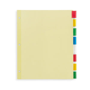 Tabbed Binder Dividers, 1/8 Cut Plastic Tabs, Colored, 48 Sets Binder Dividers Blue Summit Supplies 