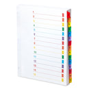 15 Tab Dividers for 3-Ring Binders, 3 Sets Binder Dividers Blue Summit Supplies