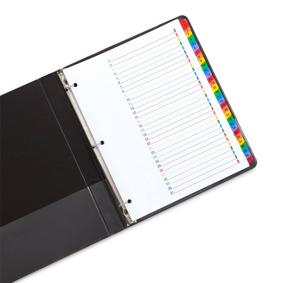 31 Tab Dividers for 3-Ring Binders, 3 Sets Binder Dividers Blue Summit Supplies