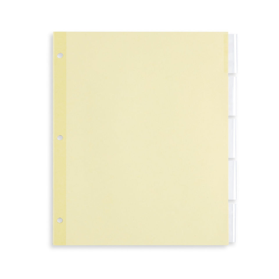 Tabbed Binder Dividers, 1/8 Cut Plastic Tabs, Clear, 24 Sets Binder Dividers Blue Summit Supplies