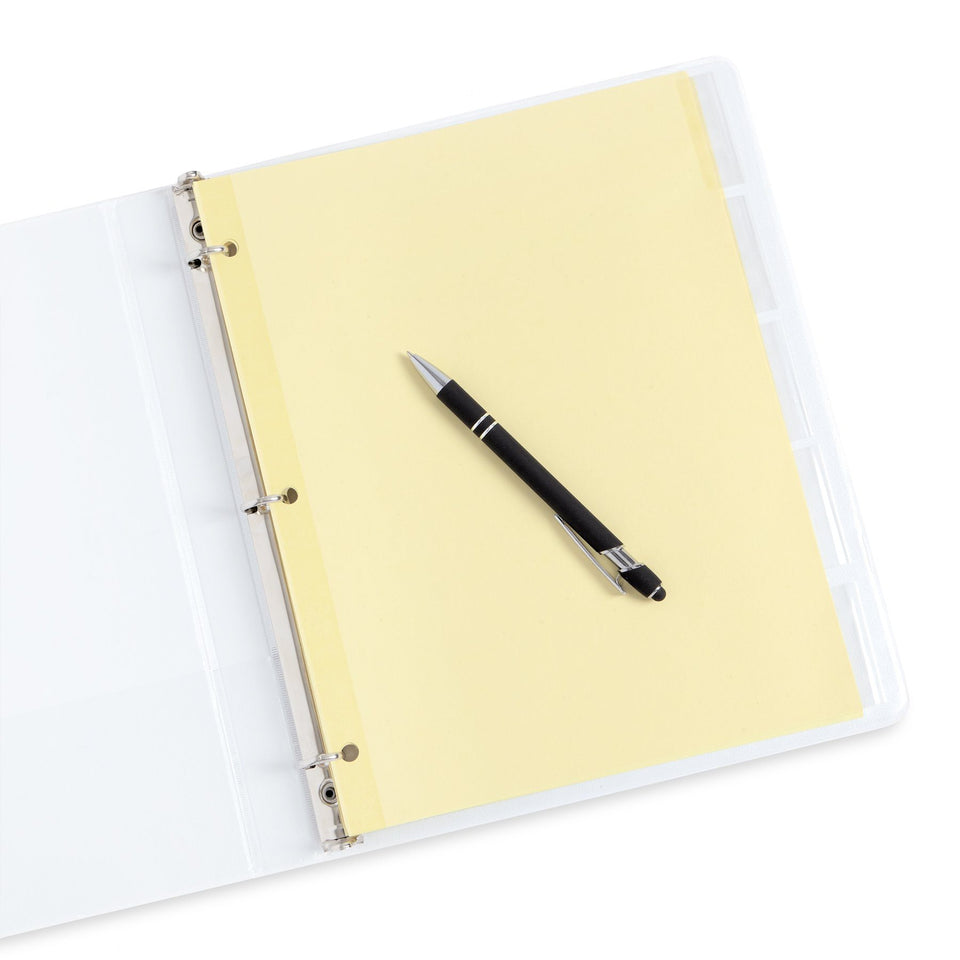 Tabbed Binder Dividers, 1/8 Cut Plastic Tabs, Clear, 24 Sets Binder Dividers Blue Summit Supplies