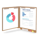 End Tab Fastener File Folders, Letter Size, Kraft, 50 Pack Folders Blue Summit Supplies