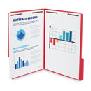 Fastener File Folders, Legal Size, Red, 50 Pack Folders Blue Summit Supplies