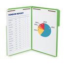 Fastener File Folders, Legal Size, Green, 50 Pack Folders Blue Summit Supplies
