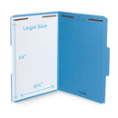 Fastener File Folders, Legal Size, Blue, 50 Pack Folders Blue Summit Supplies