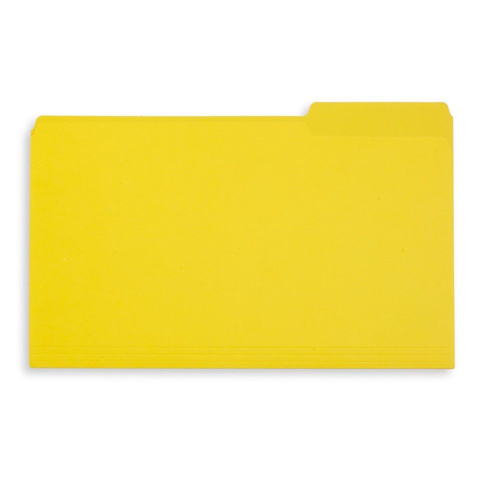 File Folders, Legal Size, Yellow, 100 Pack Folders Blue Summit Supplies