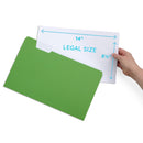 File Folders, Legal Size, Green, 100 Pack Folders Blue Summit Supplies