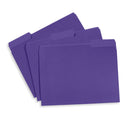 File Folders, Letter Size, Purple, 100 Pack Folders Blue Summit Supplies