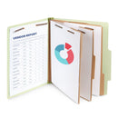 Classification Folders with 3 Dividers, Letter Size, Grey/Green, 10 Count Folders Blue Summit Supplies