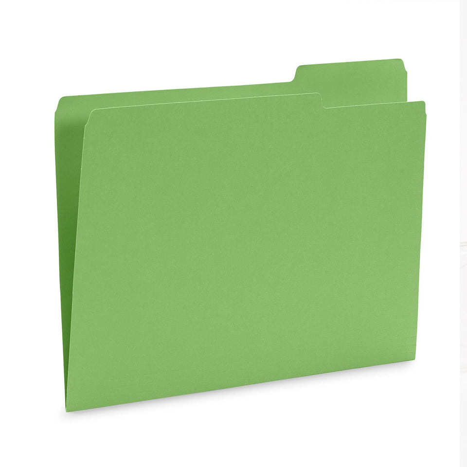 File Folders, Letter Size, Assorted Ocean Tone Colors, 100 Pack Folders Blue Summit Supplies