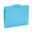 File Folders, Letter Size, Assorted Ocean Tone Colors, 100 Pack Folders Blue Summit Supplies