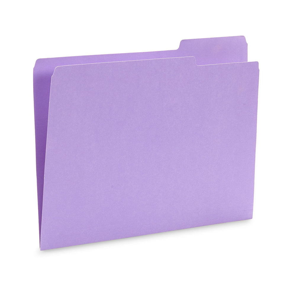 File Folders, Letter Size, Assorted Ocean Tone Colors, 100 Pack Folders Blue Summit Supplies