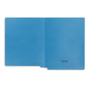 End Tab Fastener File Folders, Reinforced Tab, Letter Size, Blue, 50 Pack Folders Blue Summit Supplies