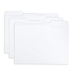 File Folders, Letter Size, White, 100 Pack Folders Blue Summit Supplies