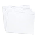 File Folders, Letter Size, White, 100 Pack Folders Blue Summit Supplies