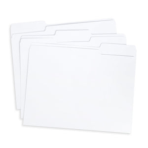 File Folders, Letter Size, White, 100 Pack Folders Blue Summit Supplies