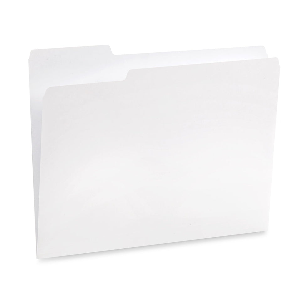 File Folders, Letter Size, White, 100 Pack Folders Blue Summit Supplies