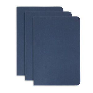 Linen Executive Journals, Lined Paper, 3 Pack Notebooks Blue Summit Supplies