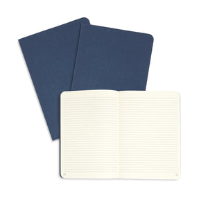 Linen Executive Journals, Lined Paper, 3 Pack Notebooks Blue Summit Supplies