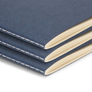 Linen Executive Journals, Lined Paper, 3 Pack Notebooks Blue Summit Supplies