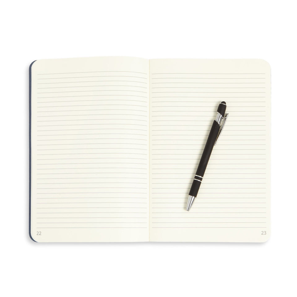 Linen Executive Journals, Lined Paper, 3 Pack Notebooks Blue Summit Supplies