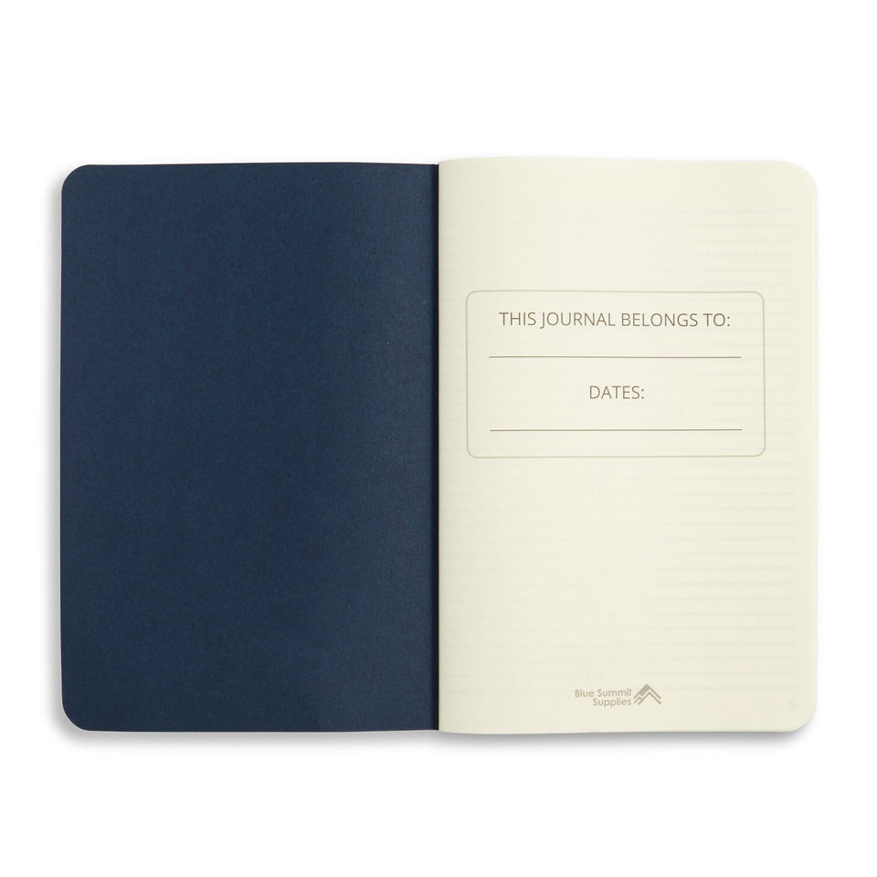 Linen Executive Journals, Lined Paper, 3 Pack Notebooks Blue Summit Supplies