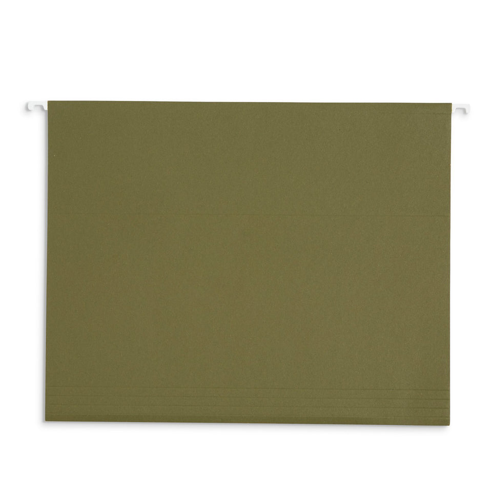 Hanging File Folders, Letter Size, Green, 25 Pack Folders Blue Summit Supplies