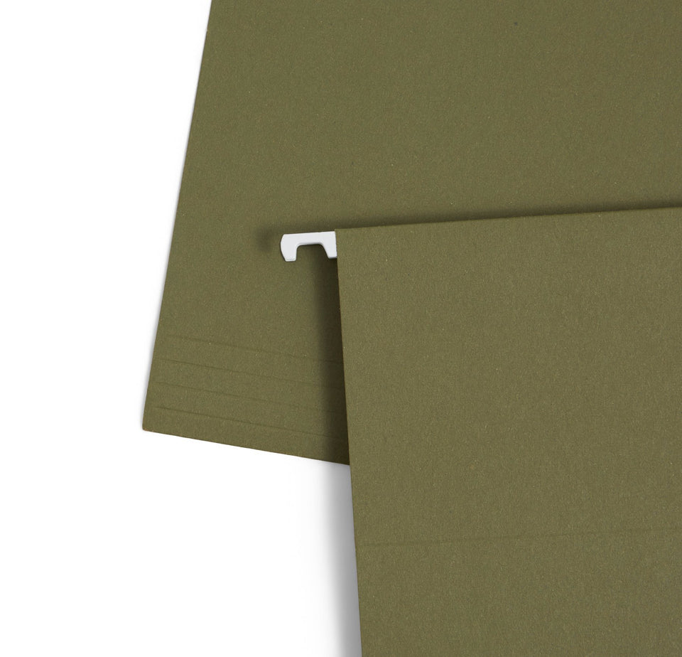 Hanging File Folders, Letter Size, Green, 25 Pack Folders Blue Summit Supplies