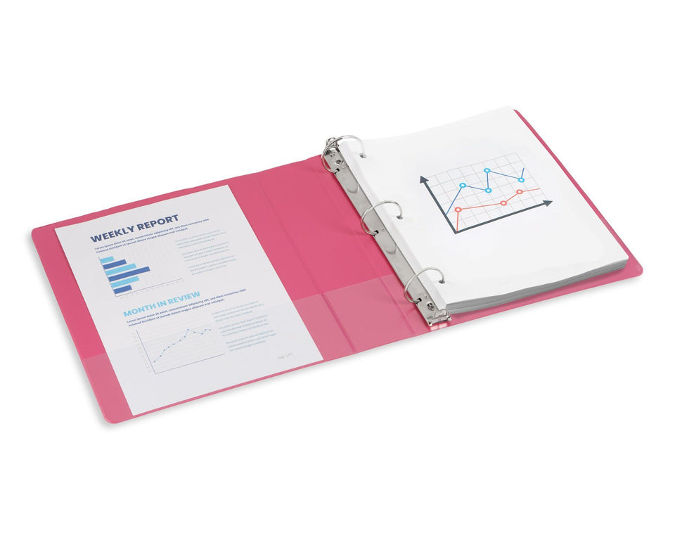 2’’ 3-Ring Binders, Assorted Bright Colors, 4 Pack binders Blue Summit Supplies