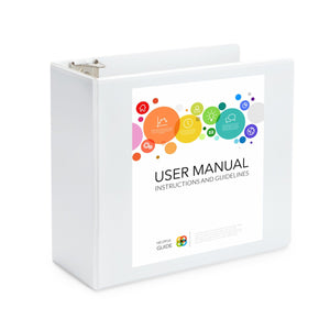 5" 3-Ring Binder, White binders Blue Summit Supplies