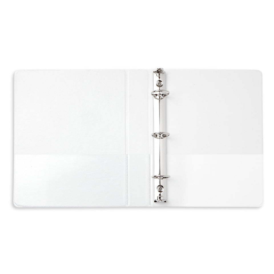1” Mini 3-Ring Binder, White, 6 Count binders Blue Summit Supplies
