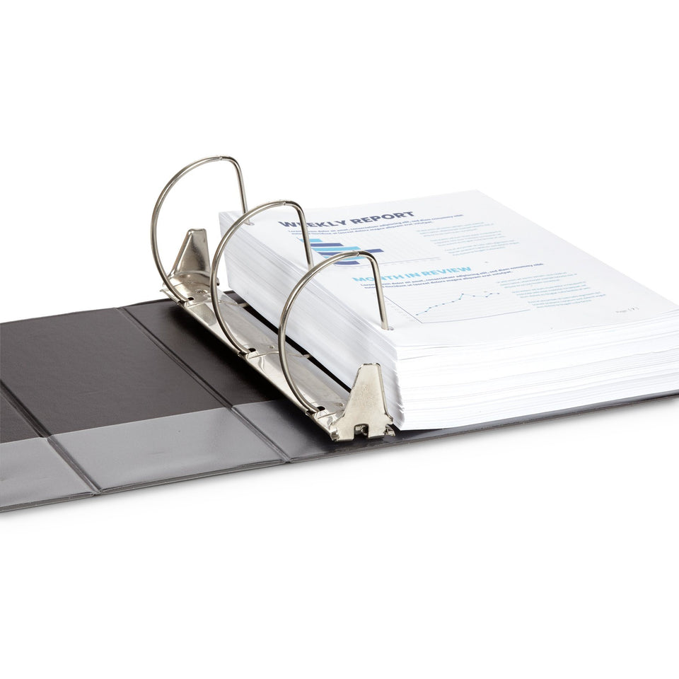 5" 3-Ring Binder, Black binders Blue Summit Supplies