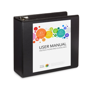 5" 3-Ring Binder, Black binders Blue Summit Supplies