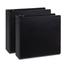4” 3-Ring Binders, Black, 2 Pack binders Blue Summit Supplies