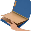 Classification Folders with 2 Dividers, Letter Size, Dark Blue, 30 Count Folders Blue Summit Supplies