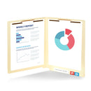 End Tab Fastener File Folders, Letter Size, Manila, 50 Pack Folders Blue Summit Supplies