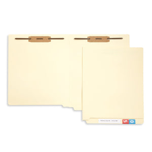 End Tab Fastener File Folders, Letter Size, Manila, 50 Pack Folders Blue Summit Supplies