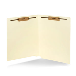 Heavyweight End Tab Fastener File Folders, Letter Size, Manila, 50 Pack Folders Blue Summit Supplies