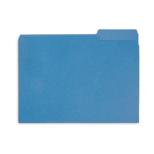 File Folders, Letter Size, Blue, 100 Pack Folders Blue Summit Supplies