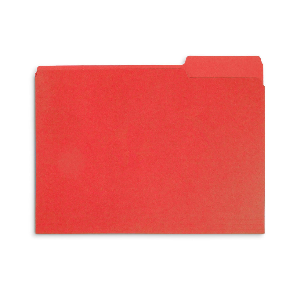 File Folders, Letter Size, Red, 100 Pack Folders Blue Summit Supplies