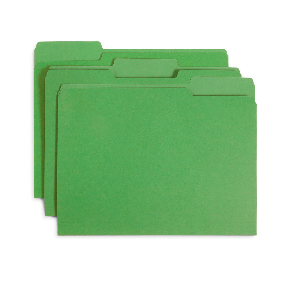 File Folders, Letter Size, Green, 100 Pack Folders Blue Summit Supplies
