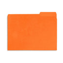 File Folders, Letter Size, Orange, 100 Pack Folders Blue Summit Supplies