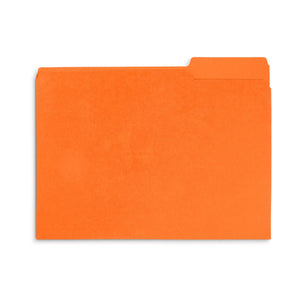 File Folders, Letter Size, Orange, 100 Pack Folders Blue Summit Supplies