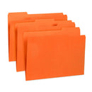 File Folders, Letter Size, Orange, 100 Pack Folders Blue Summit Supplies