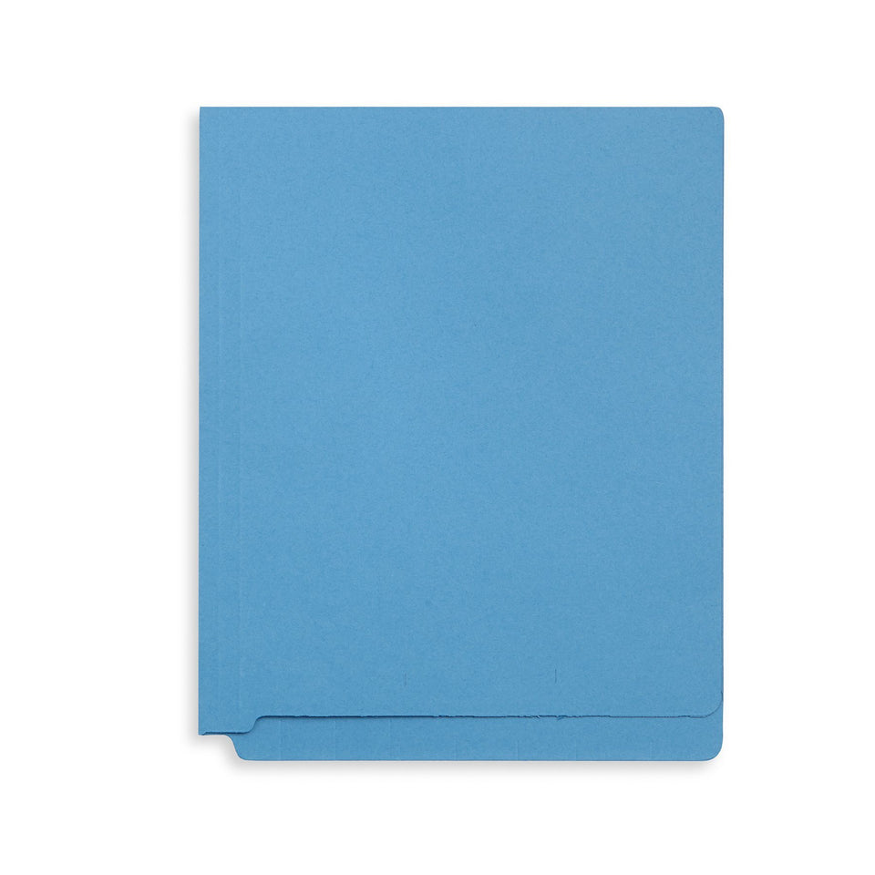 End Tab Fastener File Folders, Letter Size, Blue, 50 Pack Folders Blue Summit Supplies